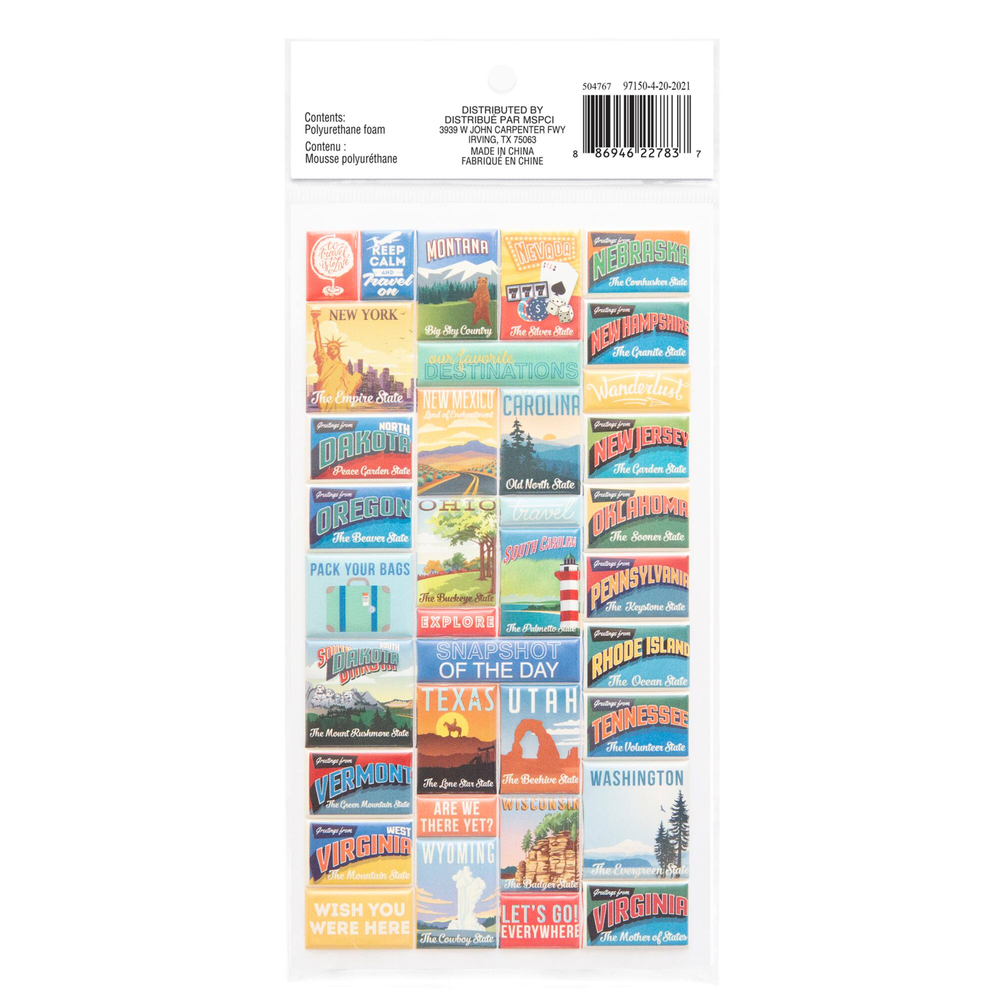 State Photo Puffy Stickers by Recollections™